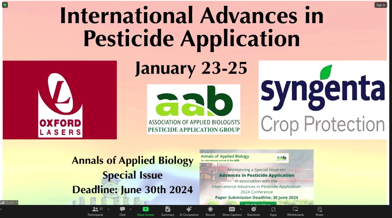AAB Advances in Pesticide Application 2024 Conference Image